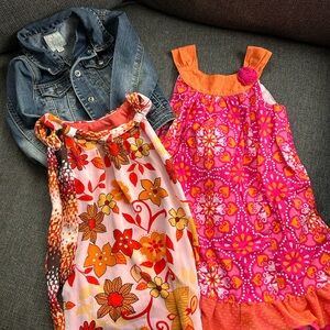 Girls size 5-6 dress and Jean jacket
